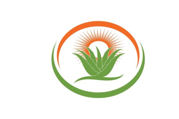 Aloe Vera and Sun Logo: Nature-Inspired Branding