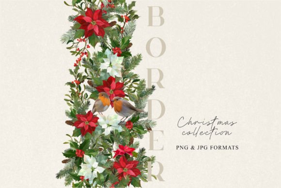 Christmas Floral Border PNG: A Designer's Festive Ally