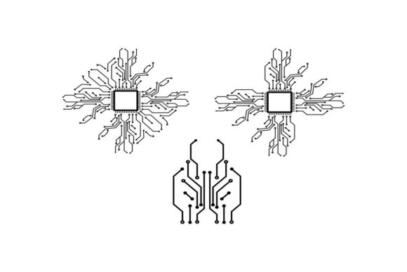 Circuit Board Line Vector: Tech Design Assets