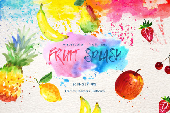 Elevate Your Projects with a Watercolor Fruits Set