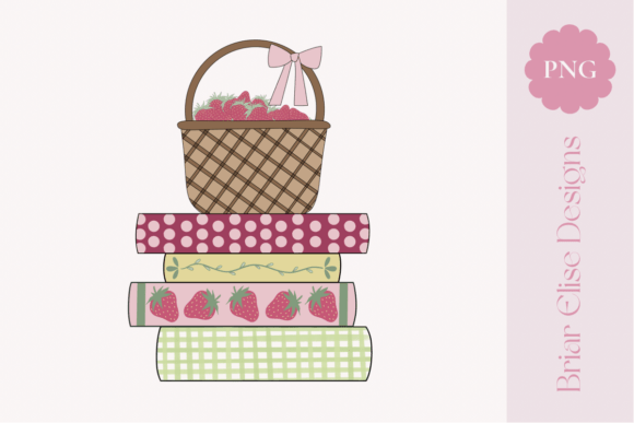 Embrace Whimsy: Using the Strawberry Book Stack PNG in Your Projects