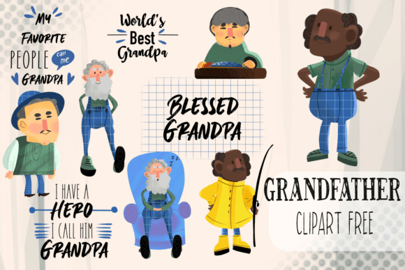 Grandfather Clipart Free: Celebrate Family in Your Designs