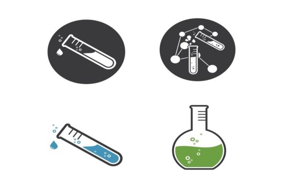 Lab Icon Set: Vector Templates for Science Design