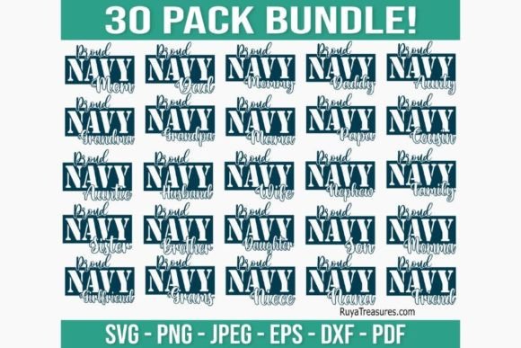 Proud Navy Family SVG: Design Assets for Military Families