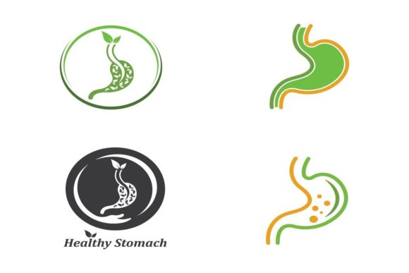 Stomach Vector Illustration Design Set for Health Projects
