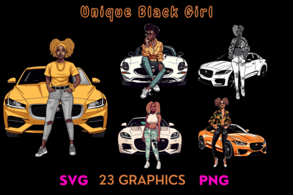 Unique Black Girl Graphics: Bold Art for Your Brand