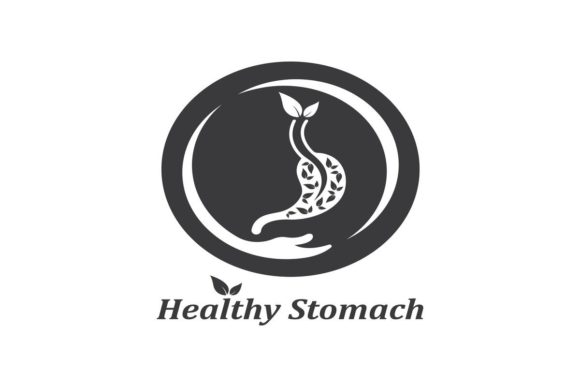 Visualizing Wellness: The Black and White Stomach Vector