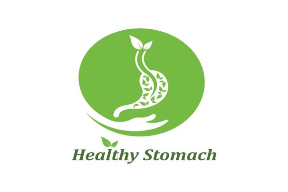 Visualizing Wellness: The Healthy Stomach Vector Design