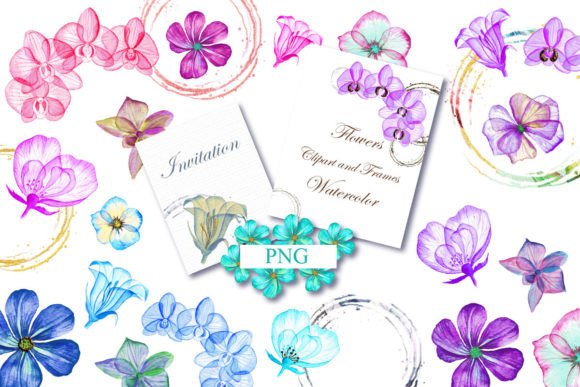 Watercolor Flowers Clipart Sublimation: Digital Art for Every Project